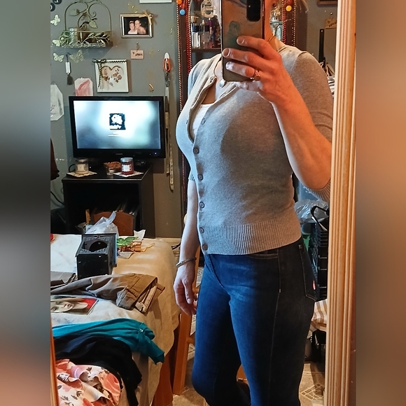 🎈MUST BUNDLE! Abound🎈BUY 1 GET 1 FREE🎈Stretchy 3/4 Sleeve Cardigan Sz S - Picture 4 of 9